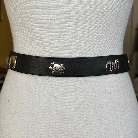 Silver Creek Black Leather Western Belt with Desert Animals 90’s Vintage Size 30 - Picture 12 of 16
